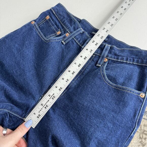 Levi's Made & Crafted Jeans Womens 27 Blue 501 Crop Button Fly Selvedge Denim - Picture 12 of 15